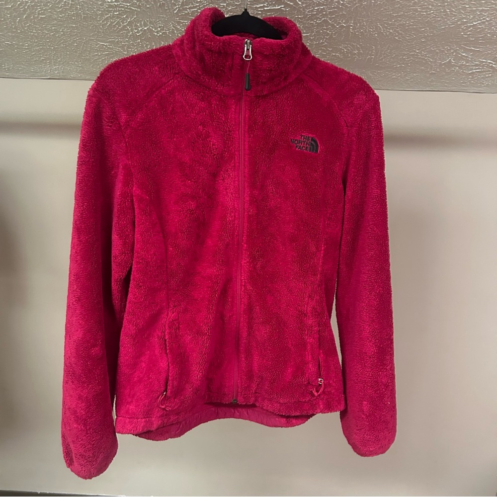 The North Face Pink Teddy Jacket Cozy Fleece High Collar